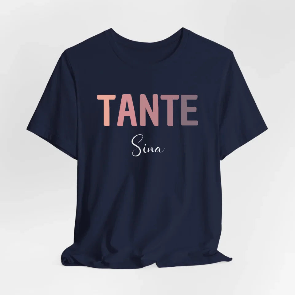 mamagibt Lila T-Shirt Tante personalisierbar mit Namen