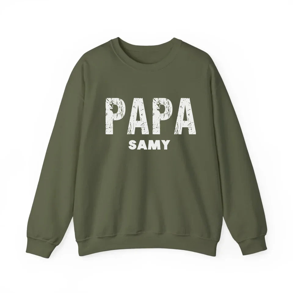 Printify Papa Sweatshirt personalisierbar mit Namen