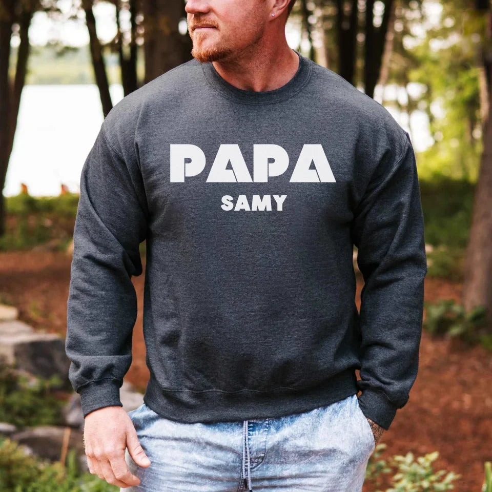 mockup Papa sweatshirt dark grey