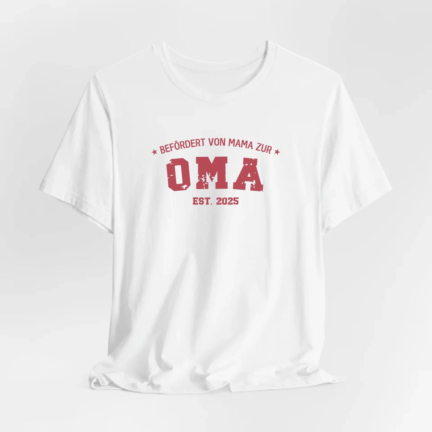 Printify Personalisierbares T-Shirt Befördert zur Oma T-Shirt Befördert zur Oma White