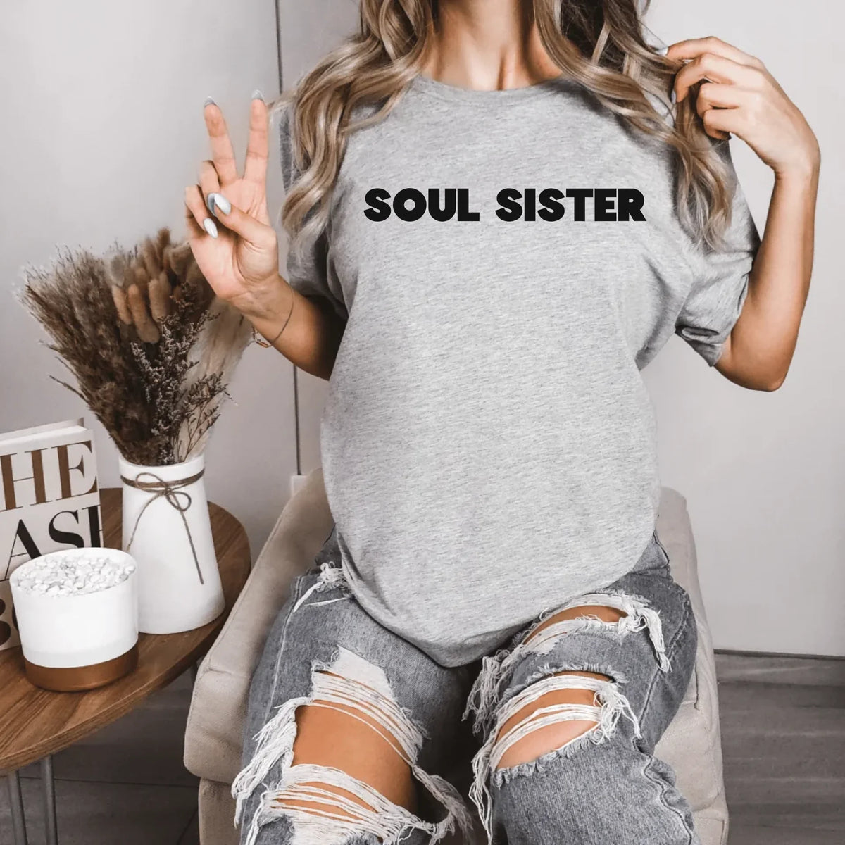 mamagibt T-Shirt Bestie my Soulsister Bestie T-Shirt 8 Athletic Heather personalisiert