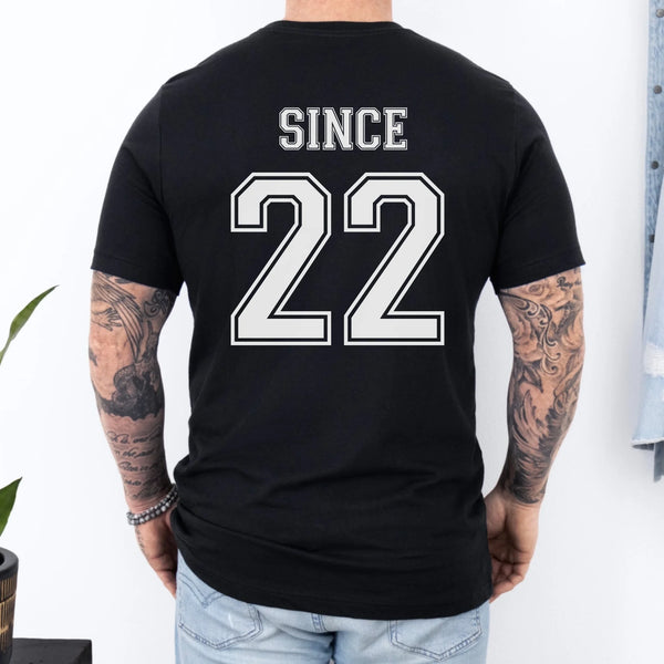 Personalisiertes Partner T-Shirt mit Datum Hubby