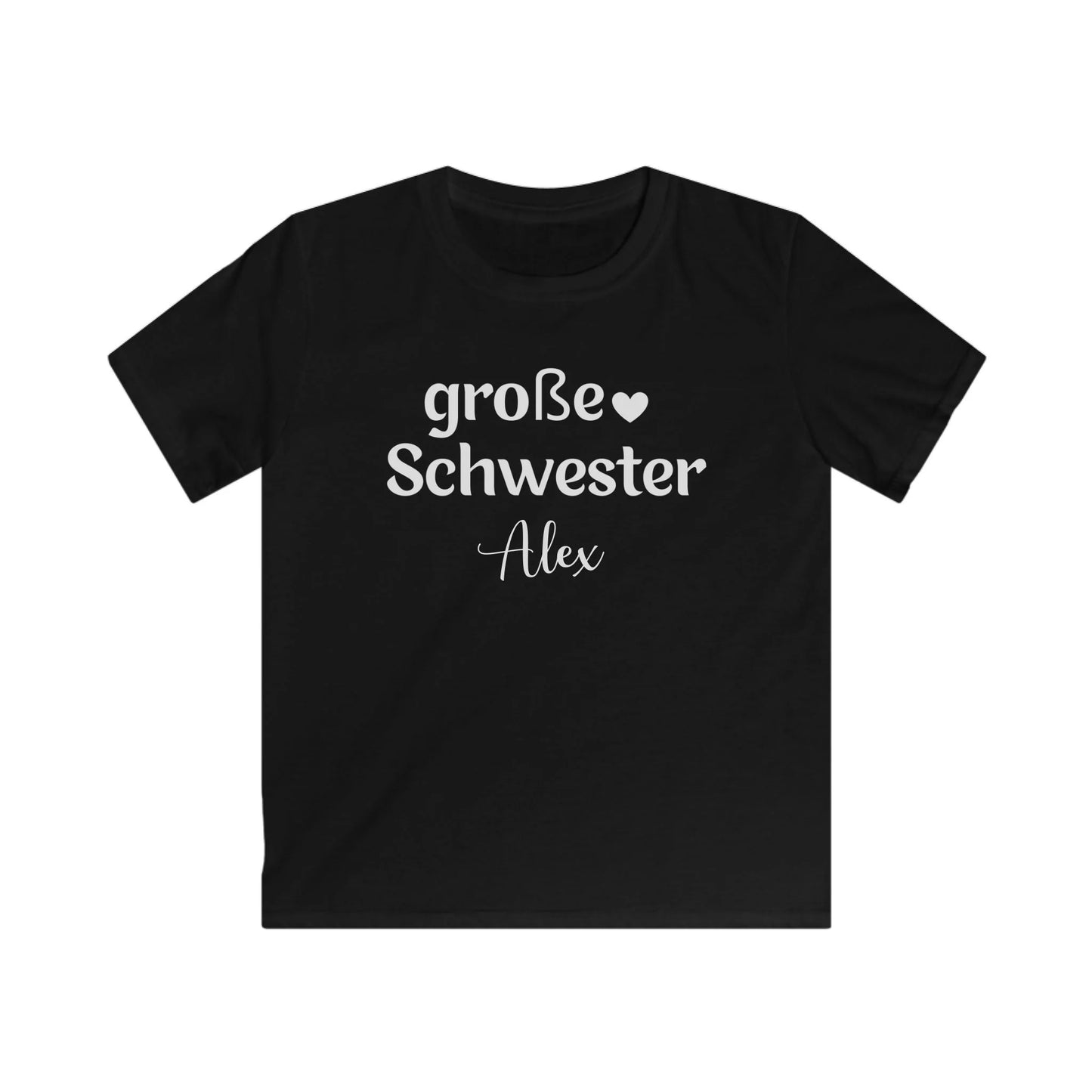 mamagibt Kinder T-Shirt große Schwester Kinder T-Shirt große Schwester Black