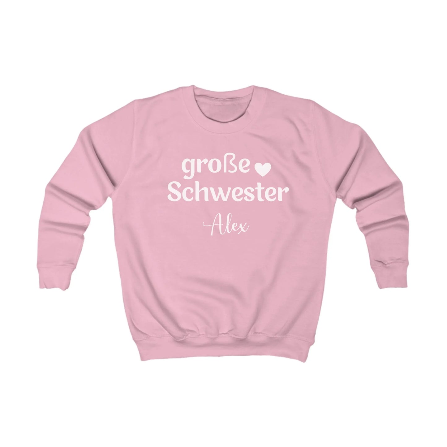 mamagibt Kinder Sweatshirt große Schwester Kinder Sweatshirt große Schwester Baby Pink