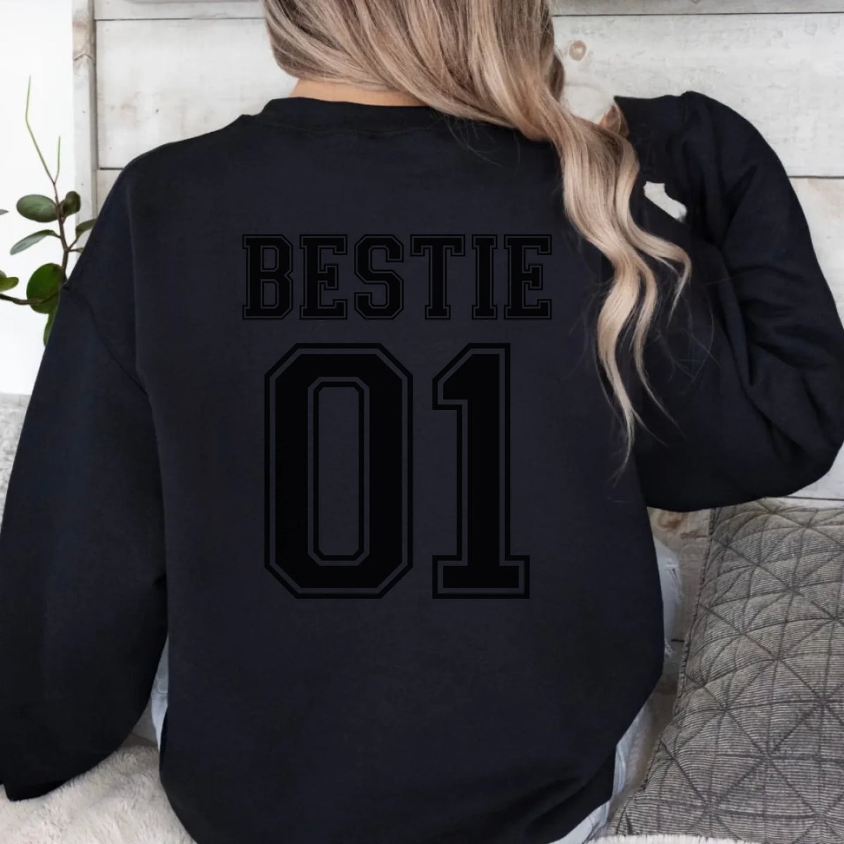 mamagibt Sweatshirt Bestie number one Personalisierbare Hoodie Bestie mit Zahlen1 Black personalisiert