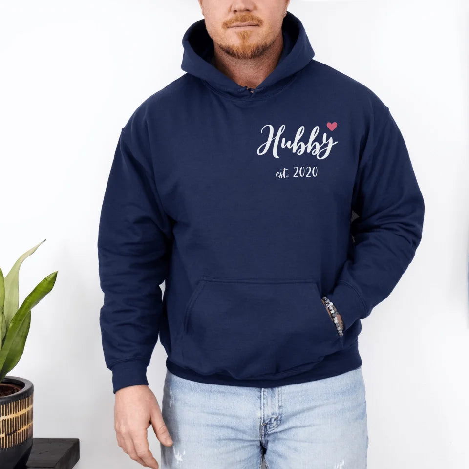 Hoodie Couple hubby Herz - mamagibt - #personalisiert#