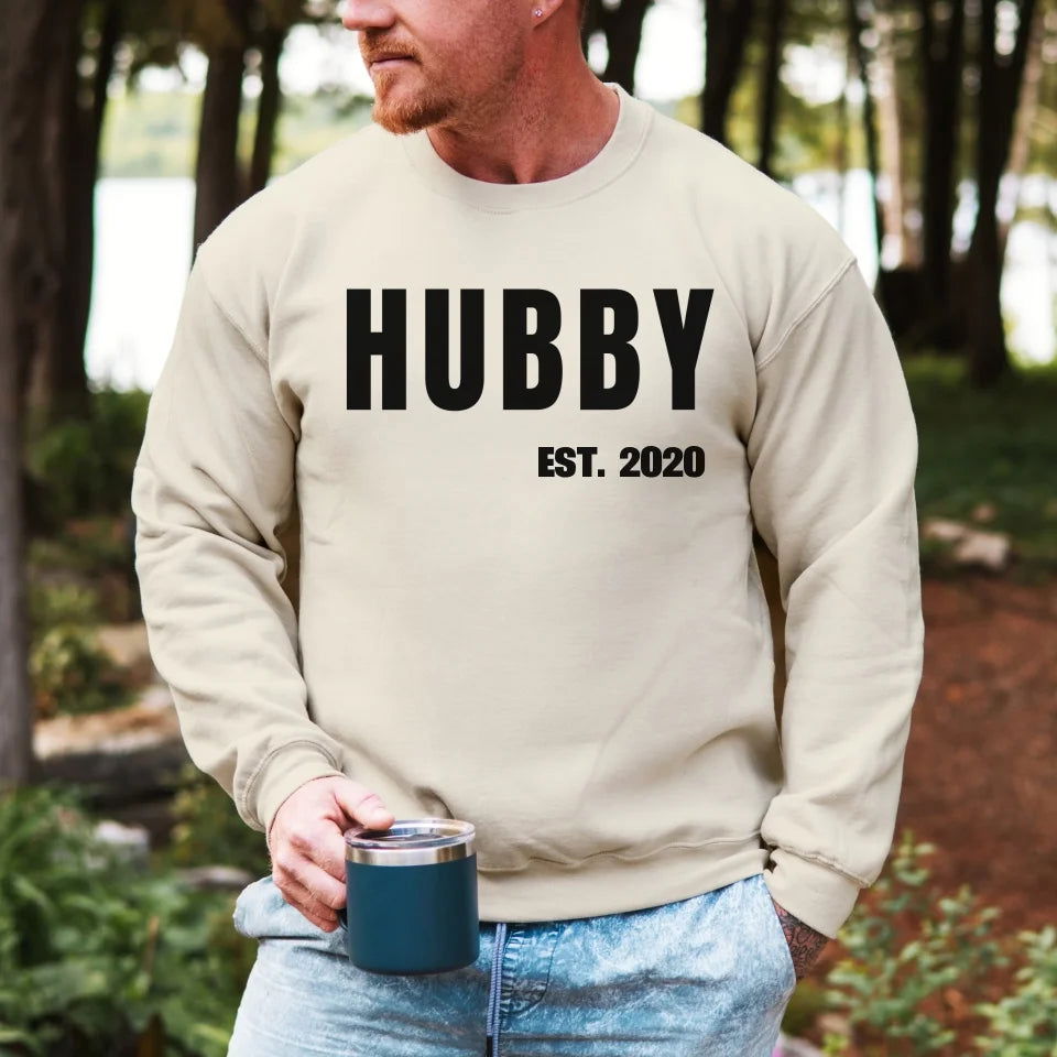 Sweatshirt Couple Hubby mit Datum - mamagibt - #personalisiert#