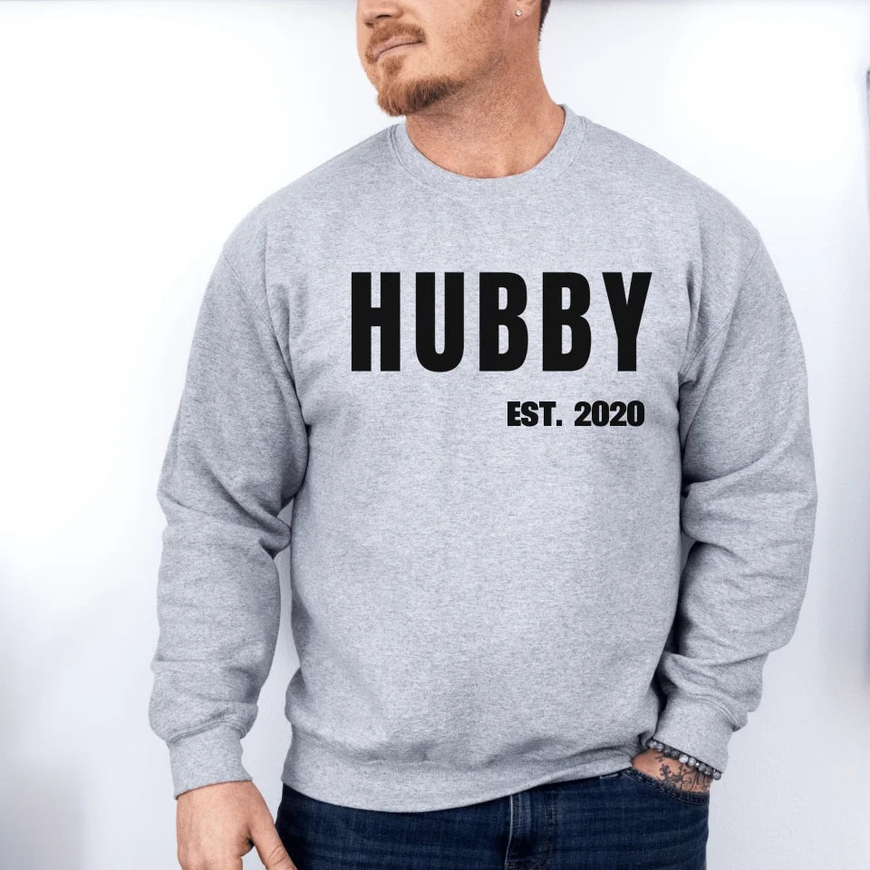 Sweatshirt Couple Hubby mit Datum - mamagibt - #personalisiert#