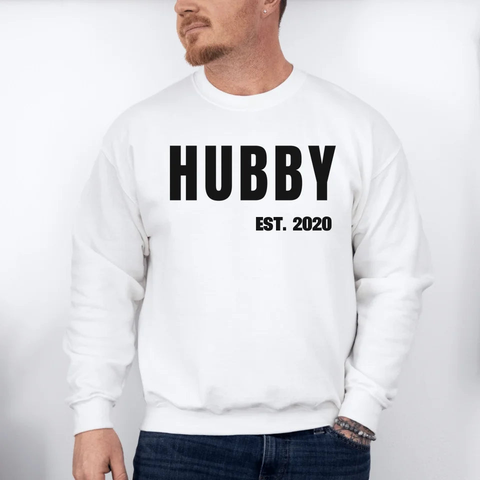 Sweatshirt Couple Hubby mit Datum - mamagibt - #personalisiert#