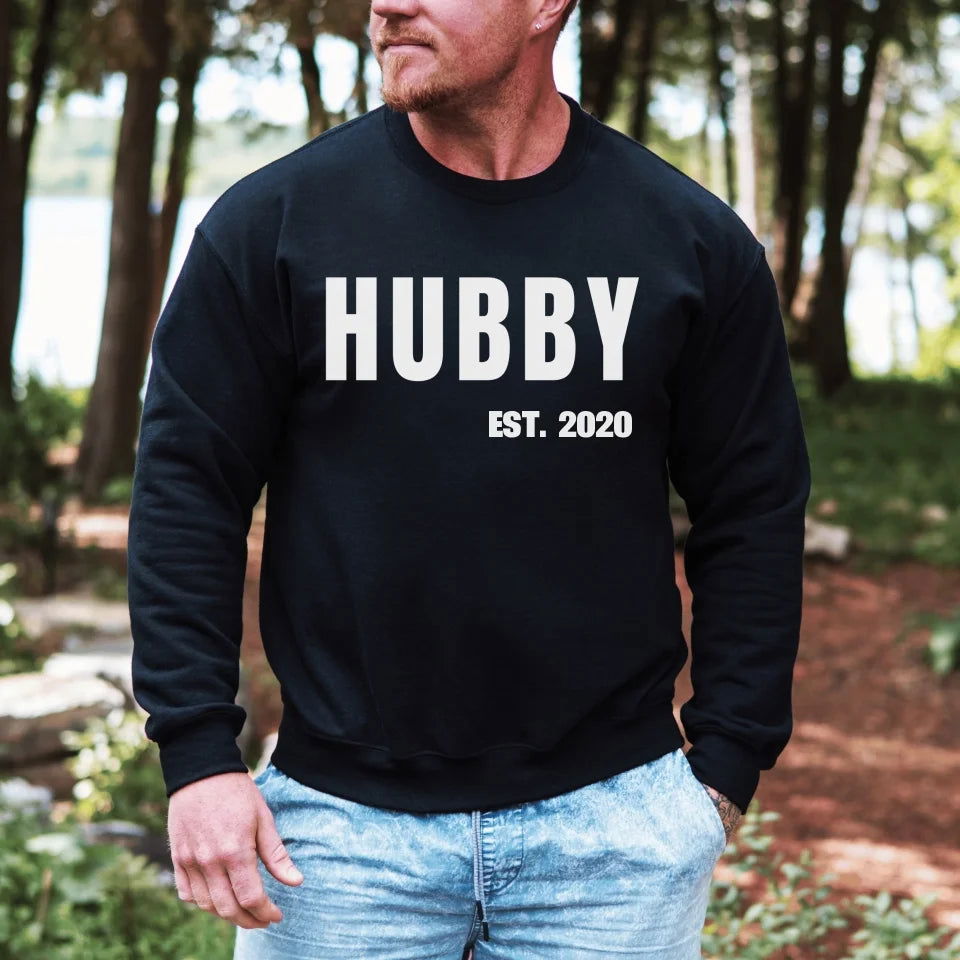 Sweatshirt Couple Hubby mit Datum - mamagibt - #personalisiert#