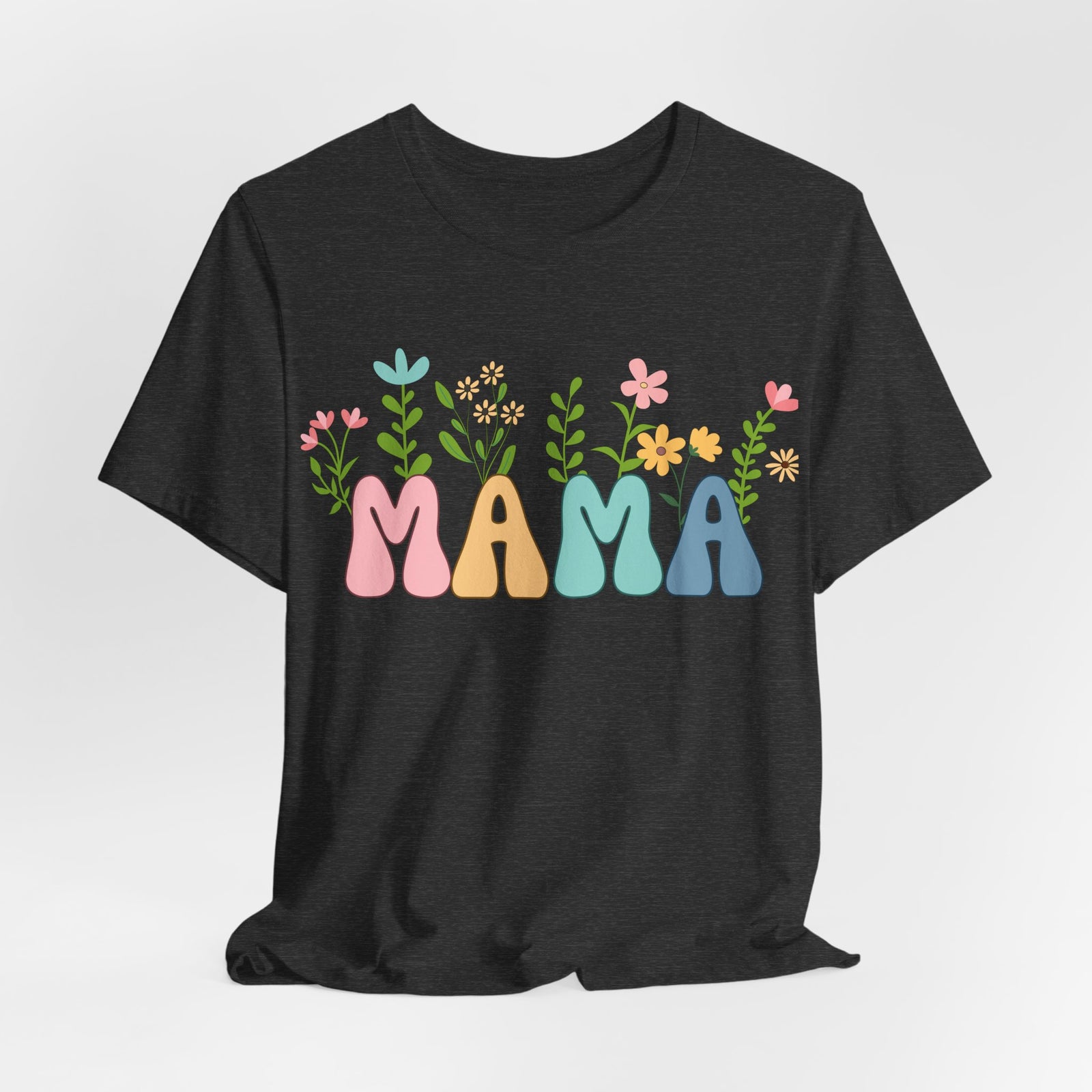 Mama T-Shirt mit bunten Blumen