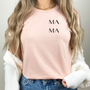 mamagibt Mama T-Shirt MA-MA Vibes Heather Peach