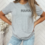 mamagibt T-Shirt mit Mama Aufdruck Ash