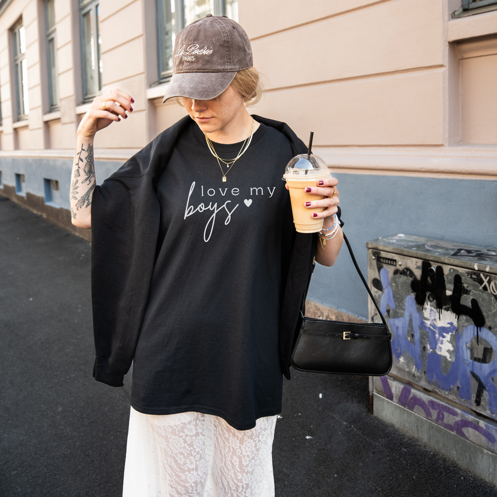 mamagibt Mama T-Shirt love my boys Black