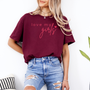mamagibt Mama T-Shirt love my Girls Maroon