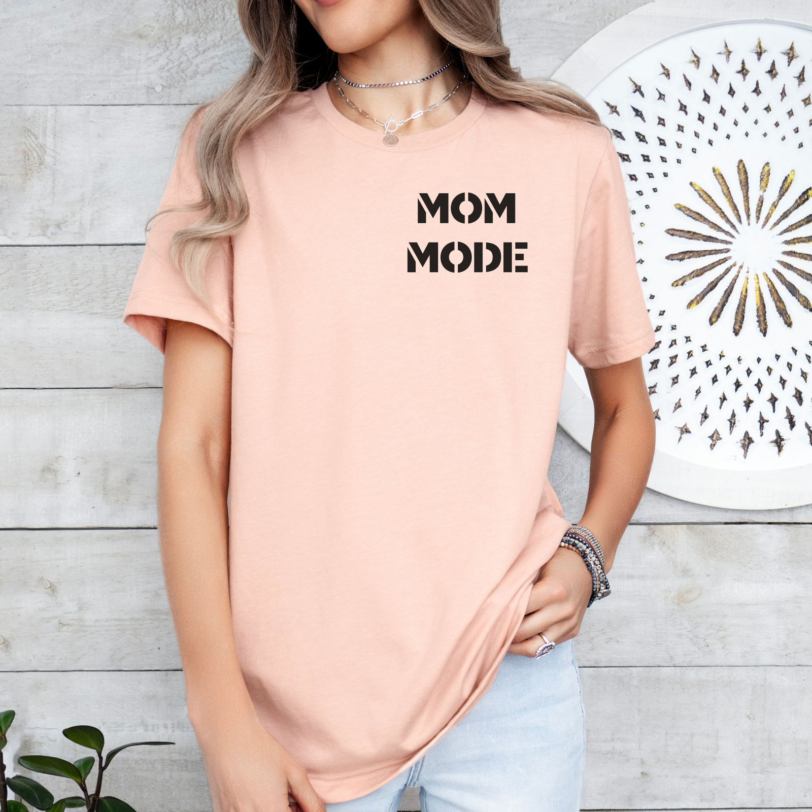 mamagibt Mama T-Shirt Mom Mode Heather Peach