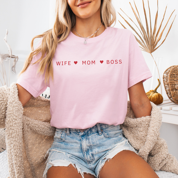 Mama T-Shirt Wife-Mom-Boss