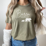 mamagibt T-Shirt Bären Mama mit Motiv Heather Olive