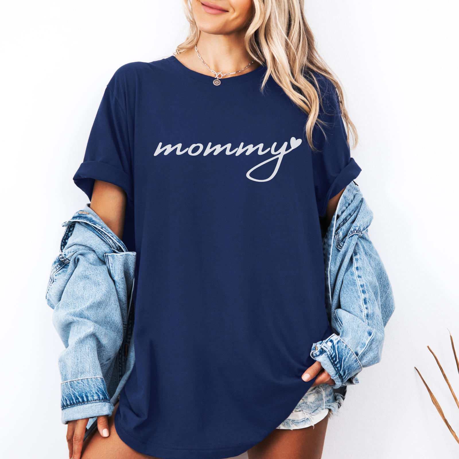mamagibt Mama T-Shirt Mommy heart Navy