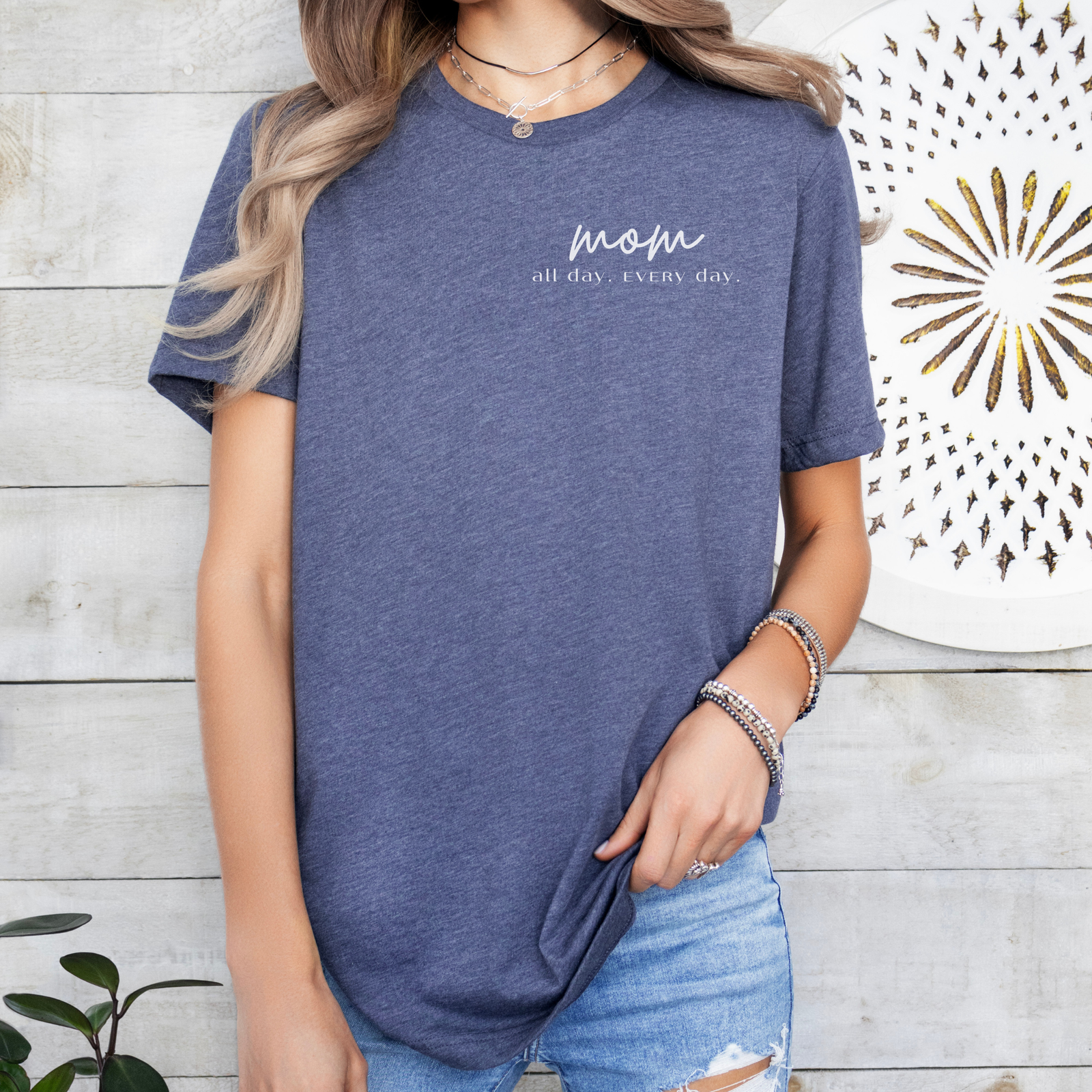 mamagibt Mama T-Shirt all day Heather Navy