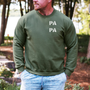 mamagibt Papa Sweatshirt PA-PA Vibes Military Green