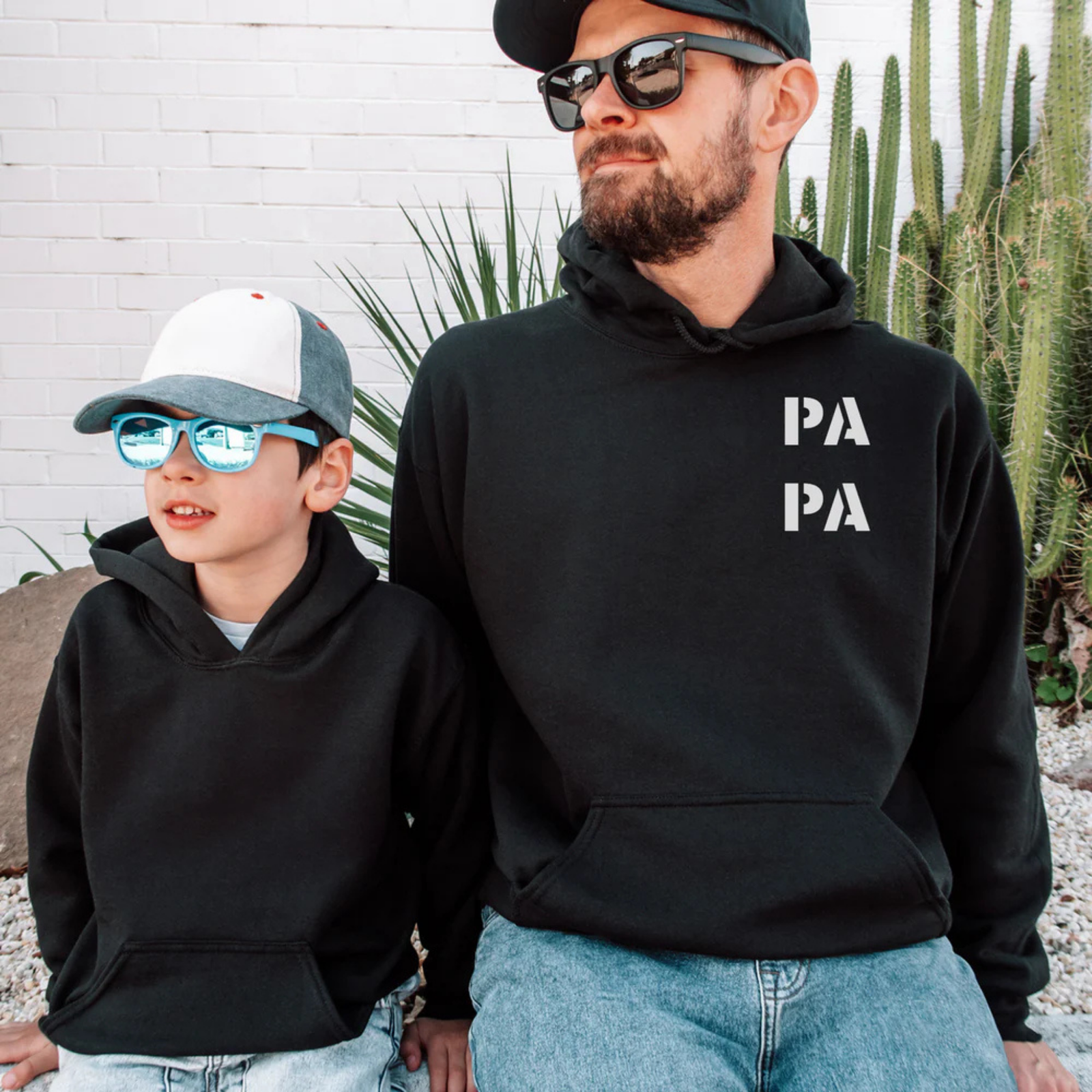 mamagibt Hoodie Papa PA-PA Vibes Black
