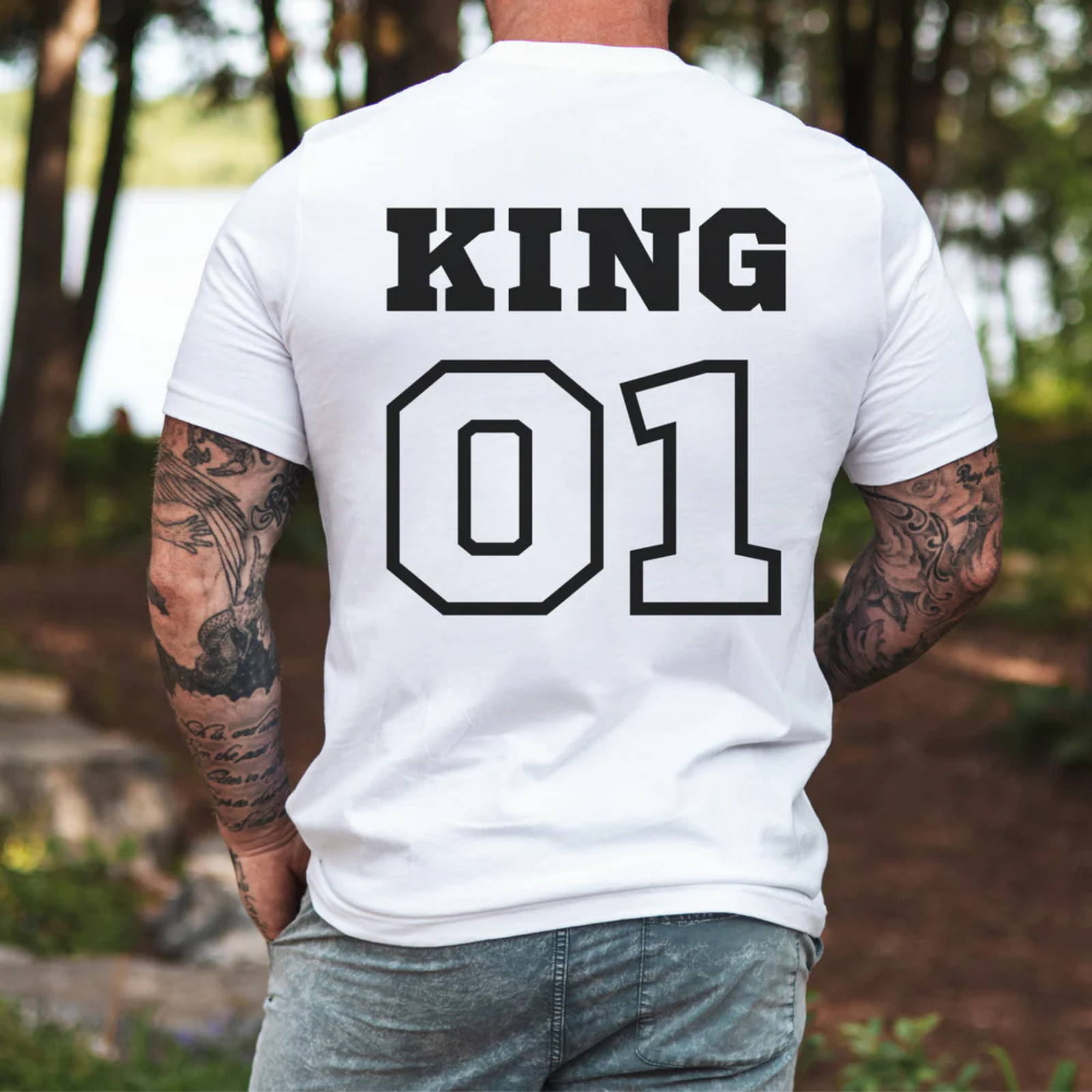 mamagibt T-Shirt Couple King 01 White