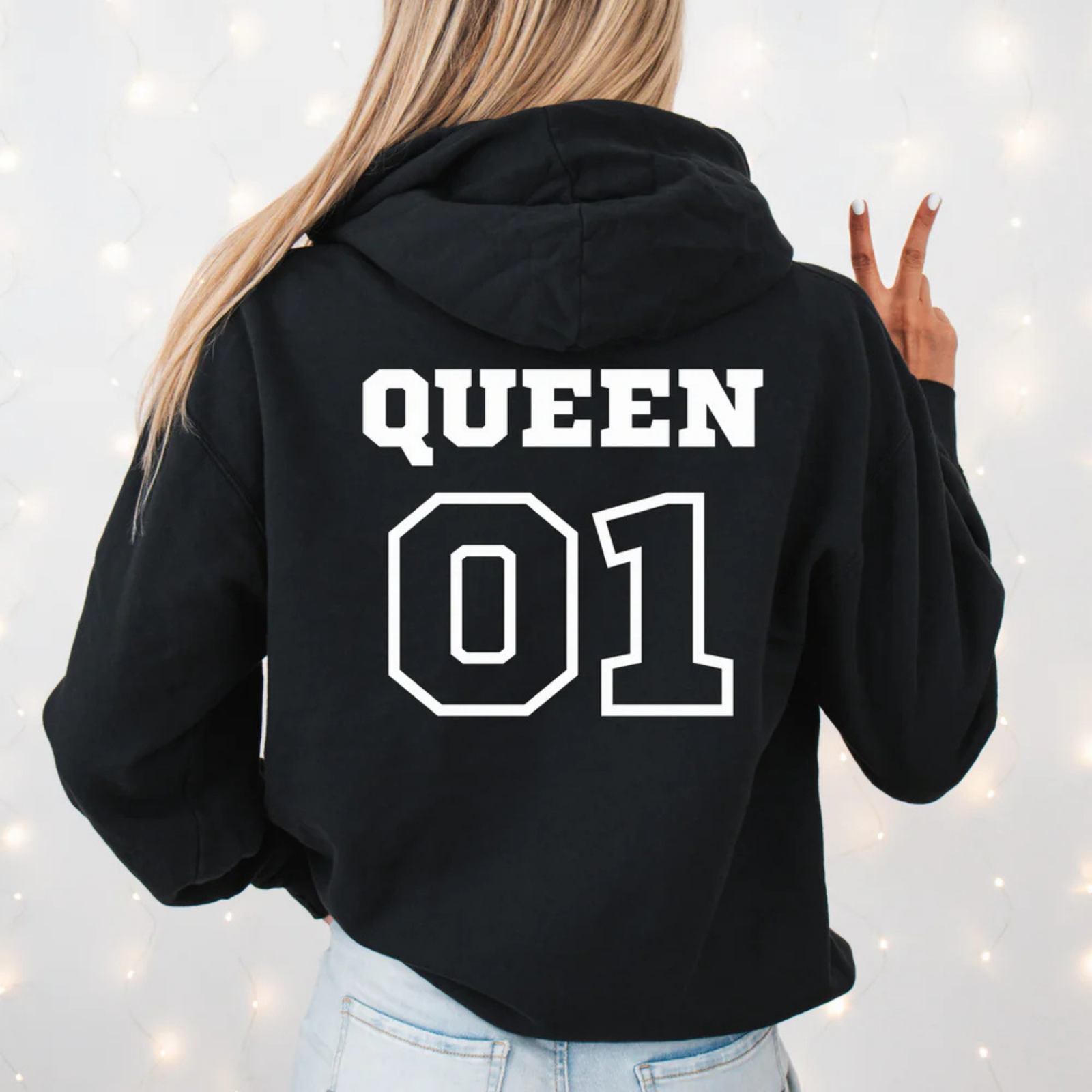 mamagibt Hoodie Couple Queen 1 Black