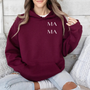 mamagibt Hoodie MA MA positive Vibes Maroon