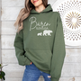 mamagibt Hoodie Bären Mama mit Motiv Military Green