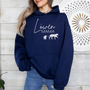 mamagibt Hoodie Löwen Mama mit Motiv Navy