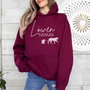 mamagibt Hoodie Löwen Mama mit Motiv Maroon