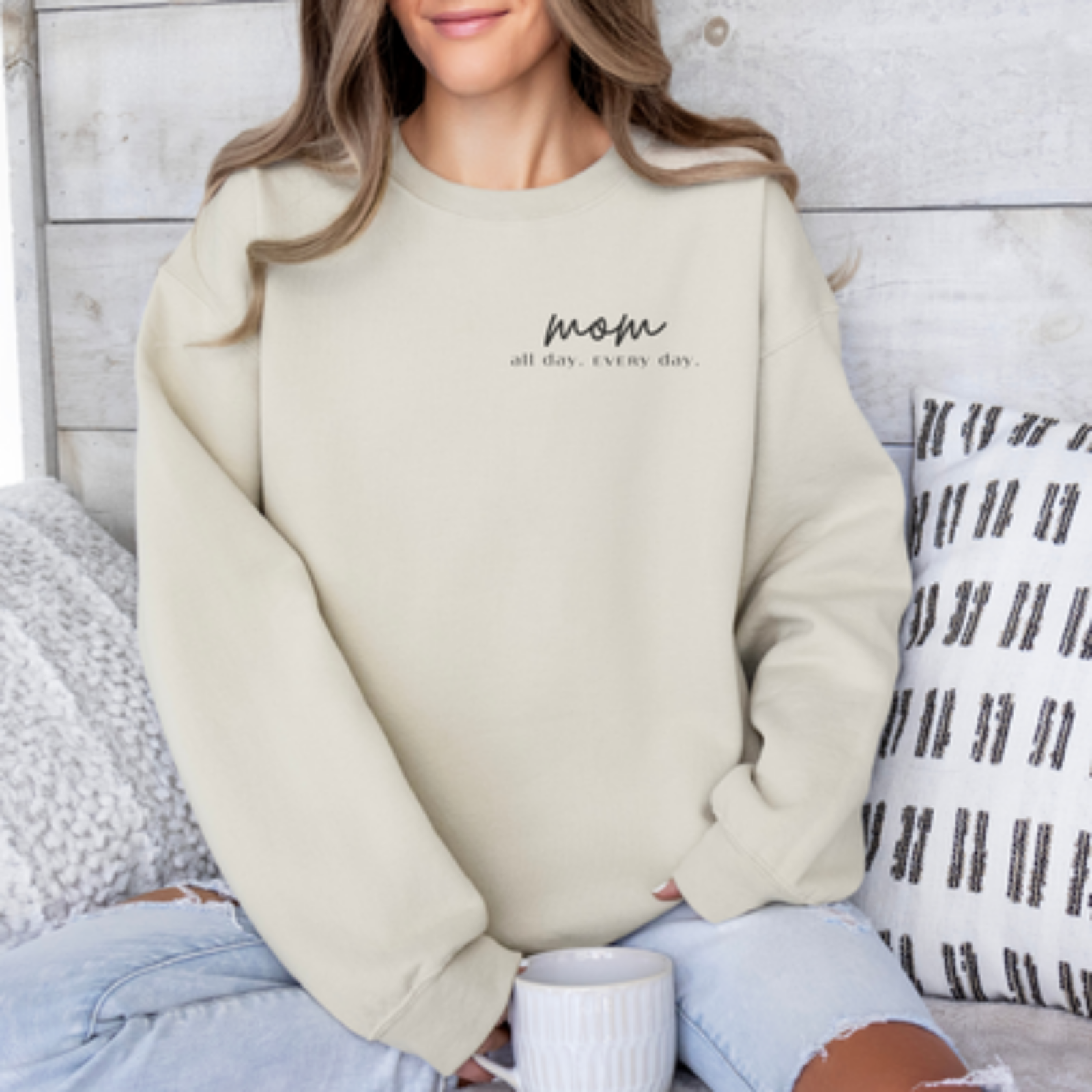 mamagibt Mama Sweatshirt all day Sand
