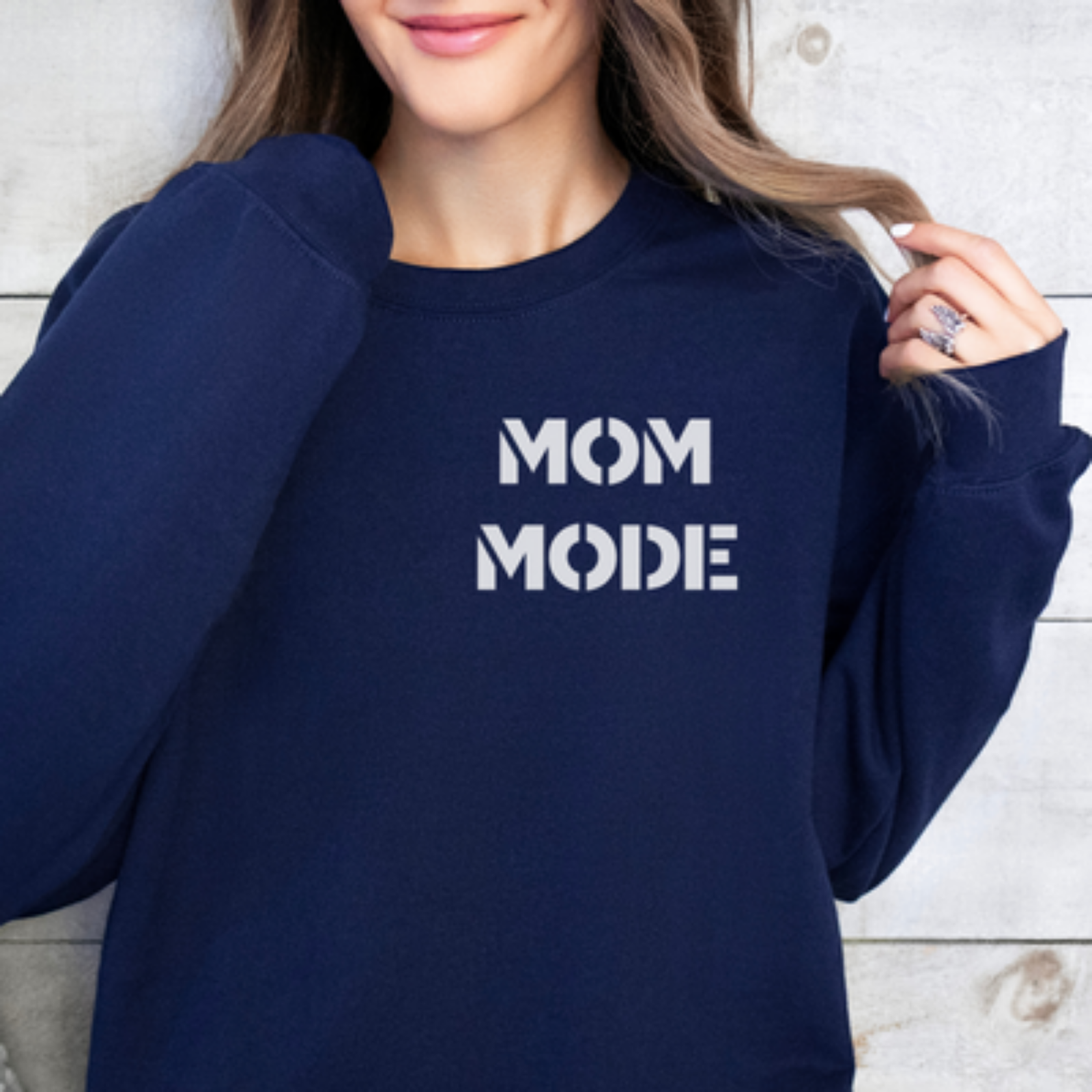 mamagibt Mama Sweatshirt Mom Mode Navy
