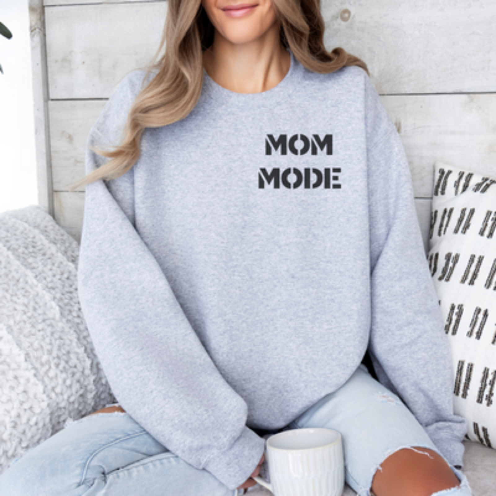 mamagibt Mama Sweatshirt Mom Mode Ash