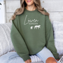 mamagibt Sweatshirt Löwen Mama mit Motiv Military Green