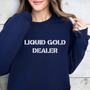 mamagibt Mama Sweatshirt Liquid Gold Navy