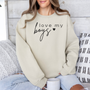 mamagibt Mama Sweatshirt love my boys Sand