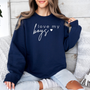 mamagibt Mama Sweatshirt love my boys Navy