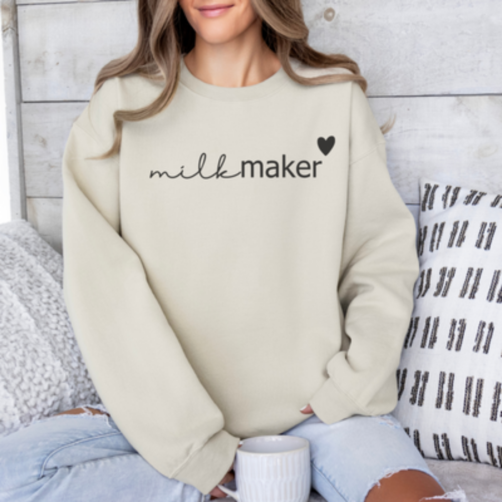 mamagibt Mama Sweatshirt Milkmaker Sand