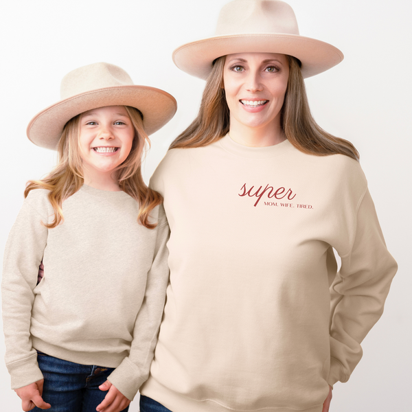 Mama Sweatshirt super mom-wife-tired