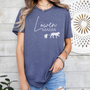mamagibt T-Shirt Löwen Mama mit Motiv Heather Navy