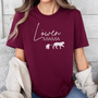 mamagibt T-Shirt Löwen Mama mit Motiv Maroon