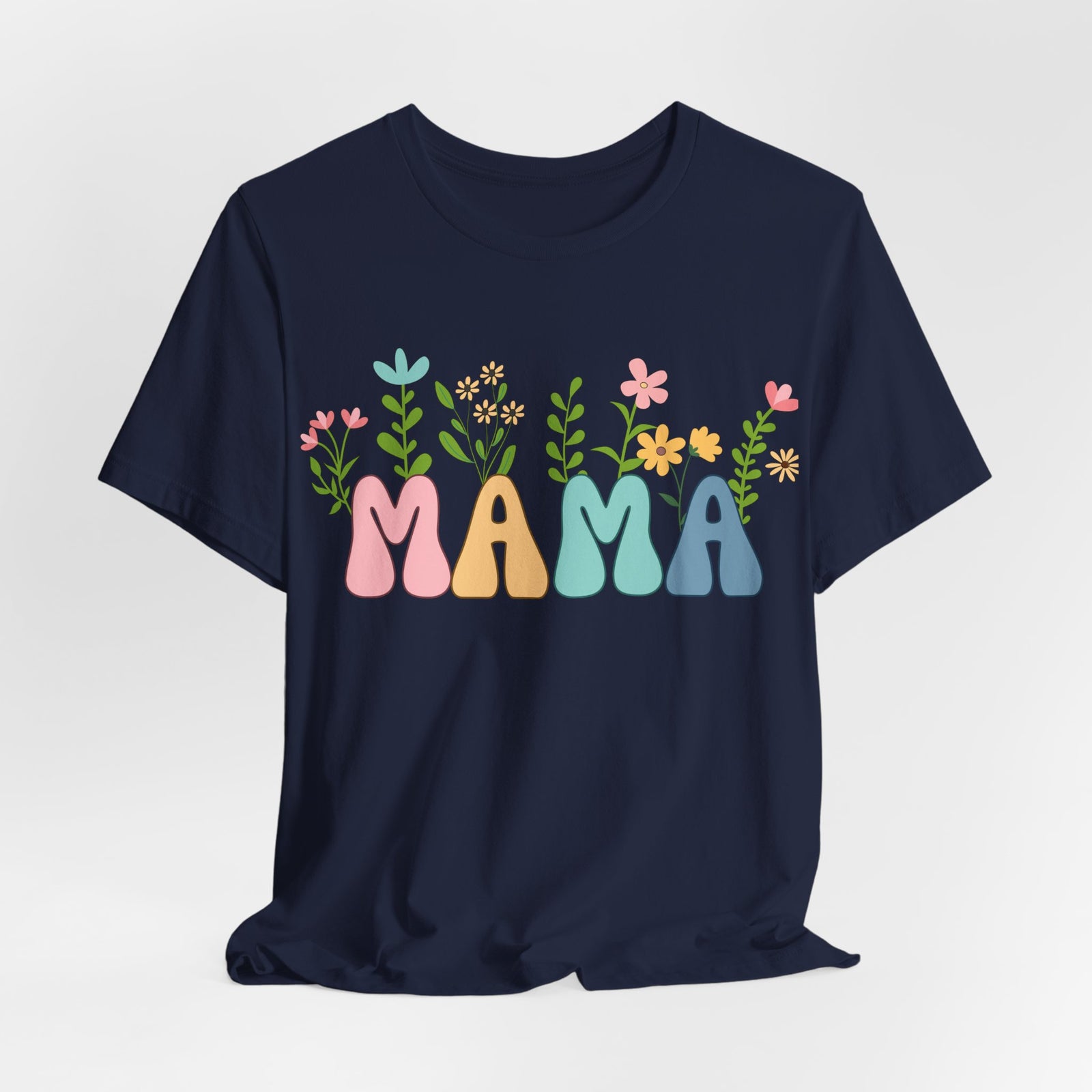 Mama T-Shirt mit bunten Blumen