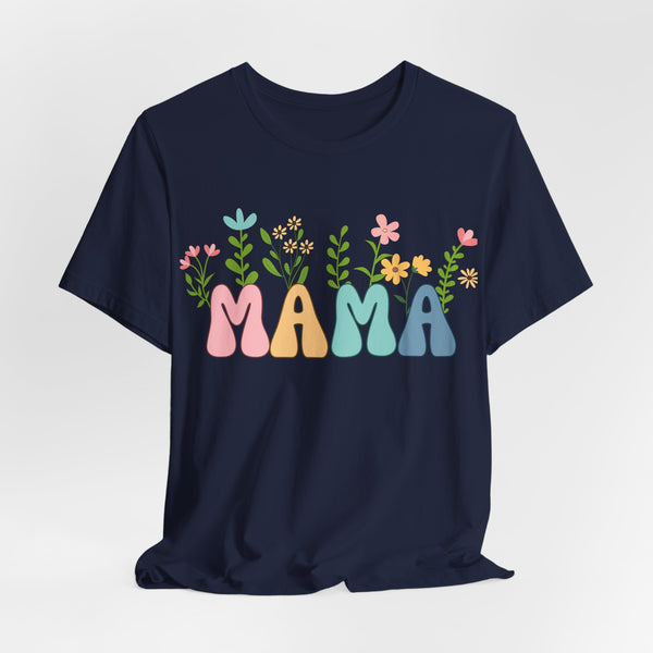 Mama T-Shirt mit bunten Blumen