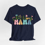 Mama T-Shirt mit bunten Blumen