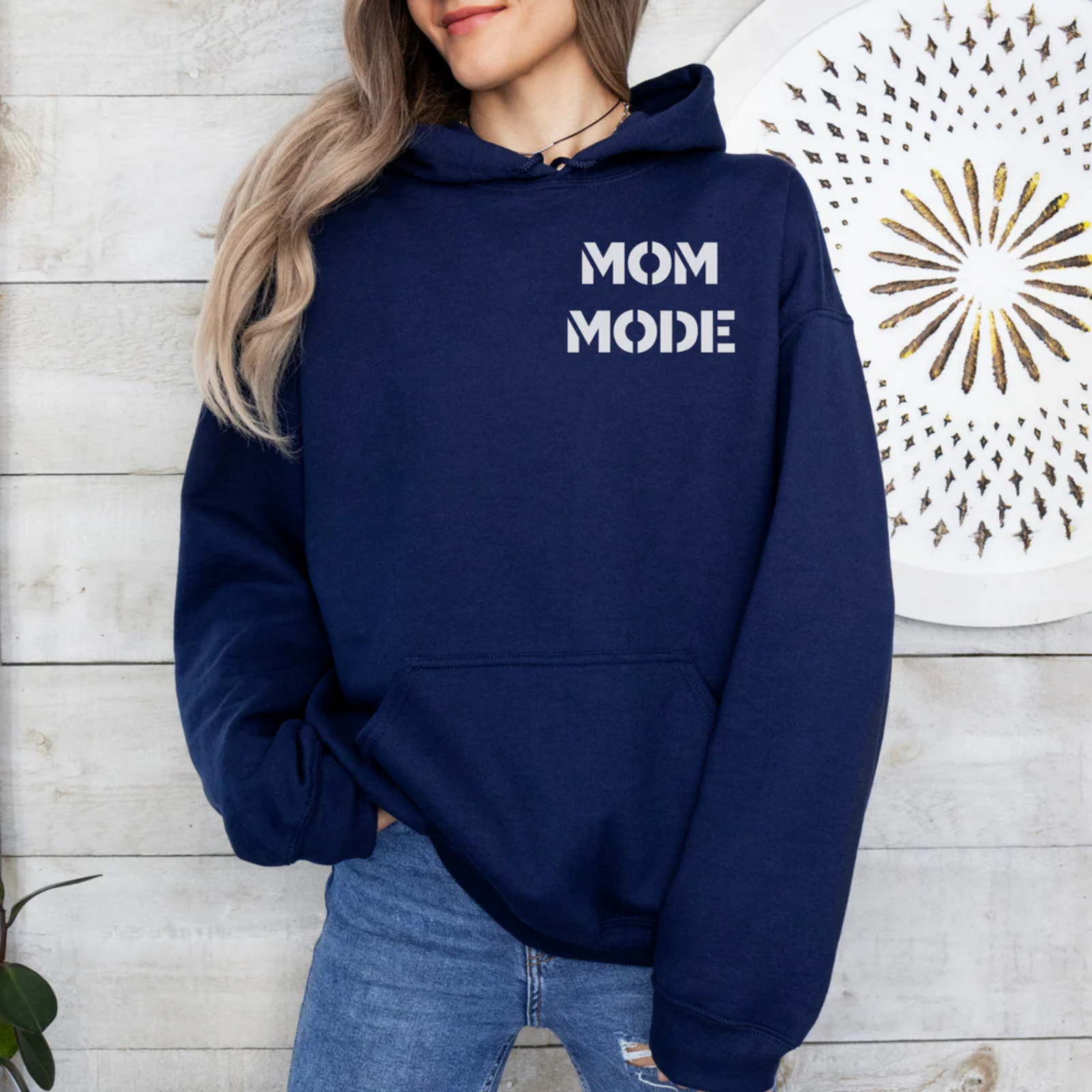 mamagibt Mama Hoodie Mom Mode Navy