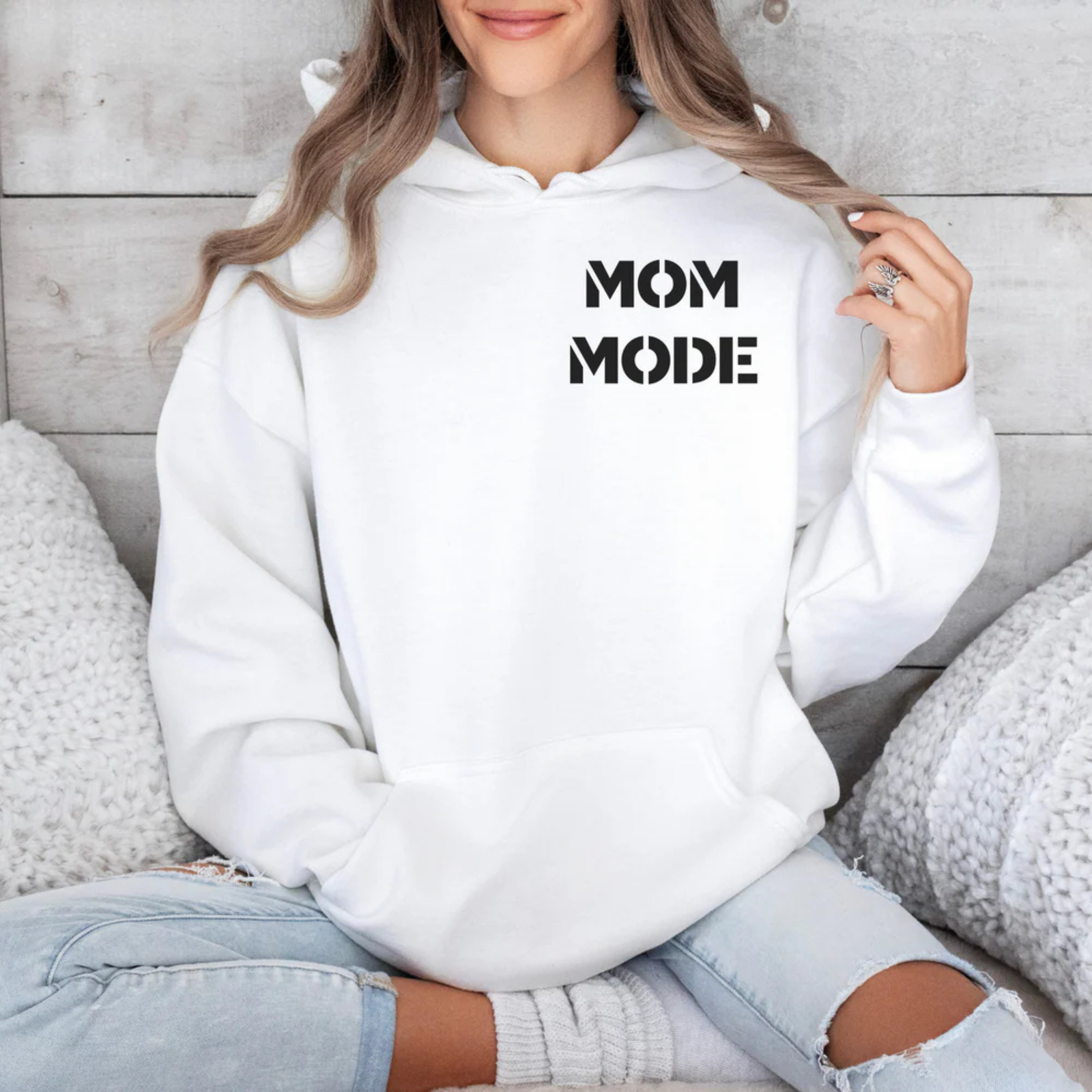 mamagibt Mama Hoodie Mom Mode White