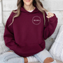 mamagibt Mama Hoodie mit Statement Maroon
