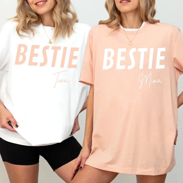 Personalisierbares T-Shirt Freundinnen mit Name